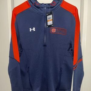 Under Armour Auburn Tigers 2023 Sideline 1/4 Zip Hoodie Navy Men’s Small NWT